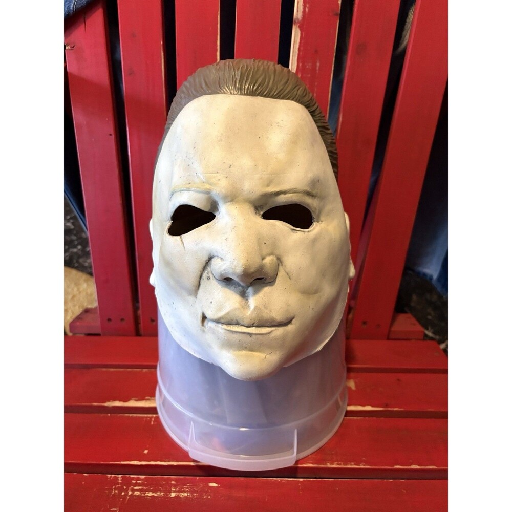 Michael Myers Halloween Mask Latex Horror Costume Prop Adult Distressed
